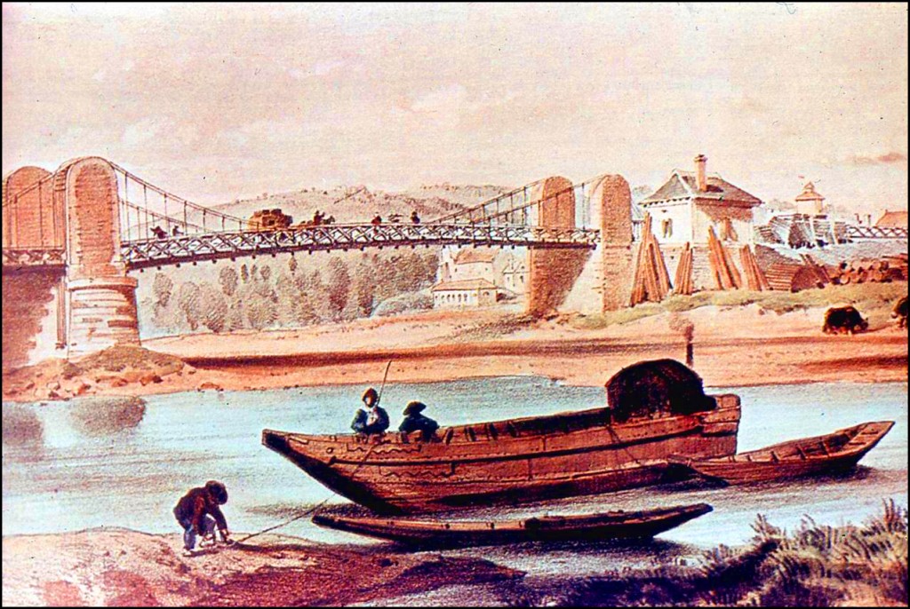 Toue sur l'Allier, Vichy, 1832-35